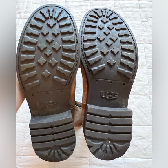 UGG Chaney Camel Suede Buckle Strap Zip Up Boots Cottagecore Prairie - US 8 - Picture 10 of 12